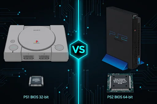 PS1 BIOS Difference Between PS1 BIOS and PS2 BIOS